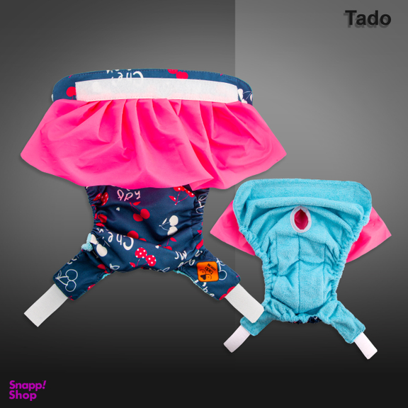 پوشک سگ تادو طرح ماده دامنی کد 1125 سایز L