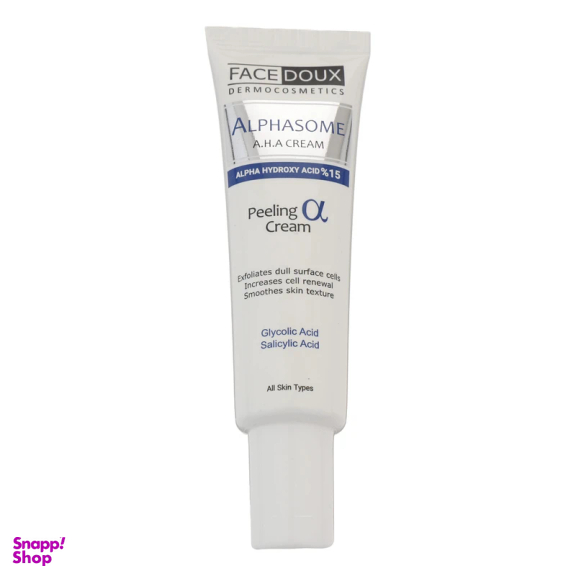 کرم لایه بردار فیس دوکس مدل Alphasome %15 حجم 30 میلی‌ لیتر