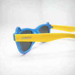 عینک آفتابی کارازا بچگانه مدل قورباغه پلاریزه کد S8132_C5 طرح شخصیت کارتونی رنگ آبی