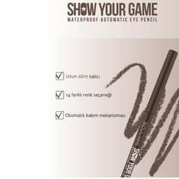 مداد چشم پاستل مدل SHOW YOUR GAME رنگ قهوه ای شماره 414