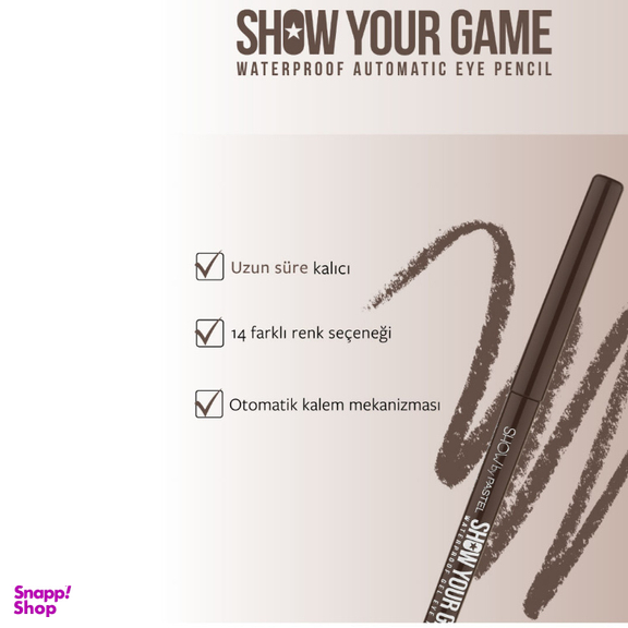 مداد چشم پاستل مدل SHOW YOUR GAME رنگ قهوه ای شماره 414