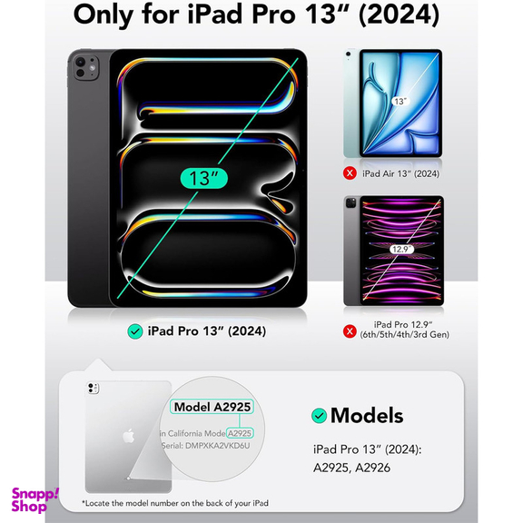 کاور تبلت سامورایی مدل FORTEX مناسب برای اپل iPad Pro 13 2024