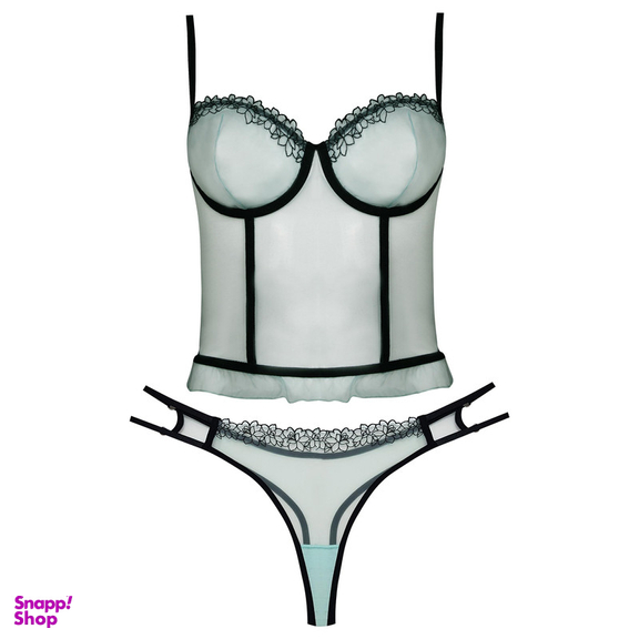 ست شورت و سوتین زنانه برتا مدل فنردار شیشه ای کد 5111-2261 رنگ سبز روشن