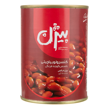 کنسرو لوبیا چیتی با سس گوجه فرنگی بیژن وزن 380 گرم