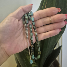 تسبیح نقره گالری ظهیرالدینی مدل فیروزه FIR-33-03