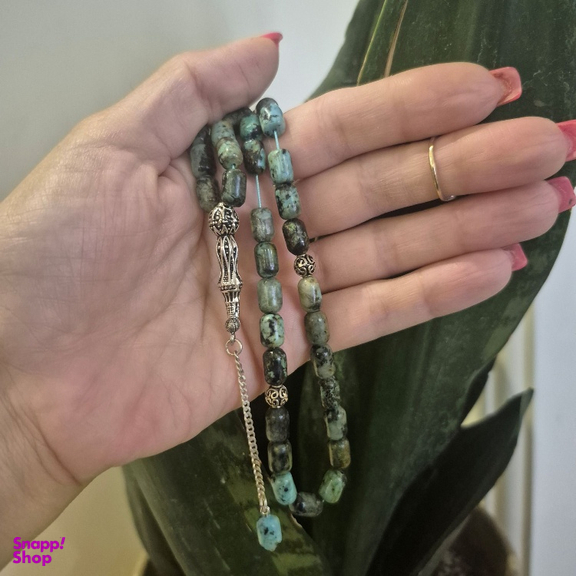 تسبیح نقره گالری ظهیرالدینی مدل فیروزه FIR-33-03