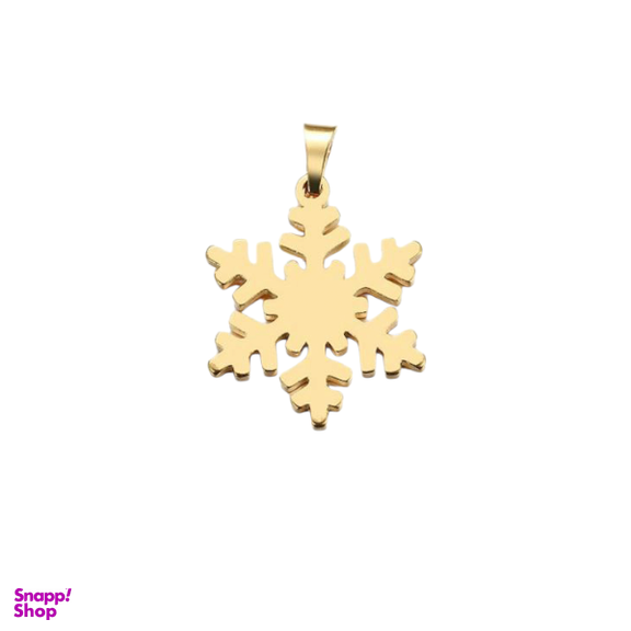 پلاک گردنبند طلا 18 عیار زنانه پانسی طرح برف مدل Pe520