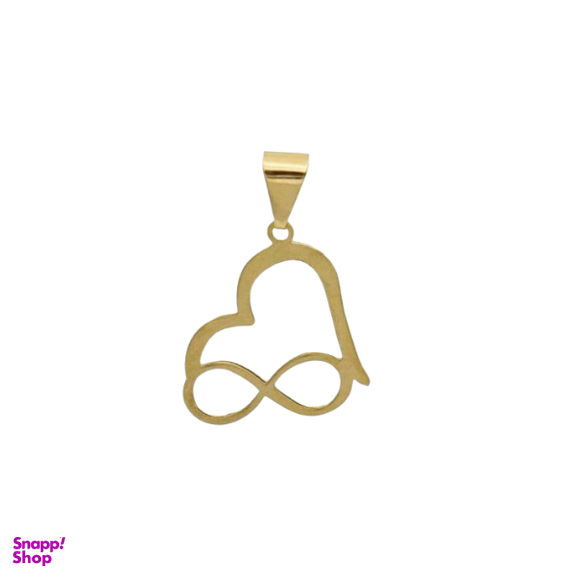 پلاک گردنبند طلا 18 عیار زنانه پانسی طرح قلب و بی نهایت مدل PE529