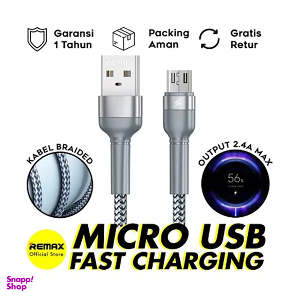 کابل تبدیل USB به micro-usb ریمکس مدل RC-124m به طول 1 متر