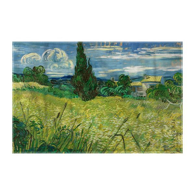 کاغذ کادو ترمه طراحان ایده مدل مزرعه سبز از ونگوگ کد art0031