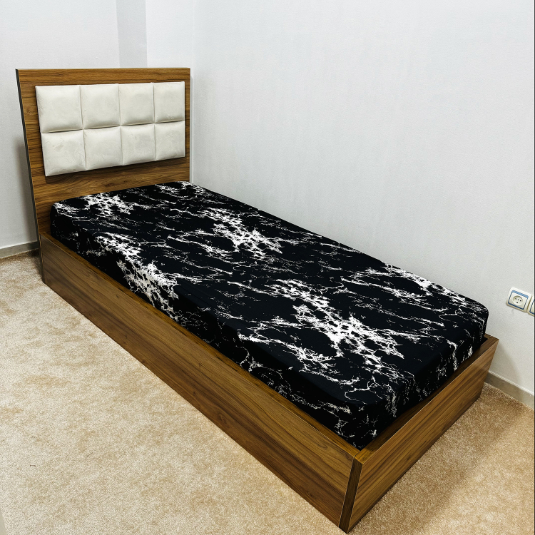 ملحفه ناتوسا مدل کشدار ابر و بادی یک نفره سایز 120×200 سانتی متر