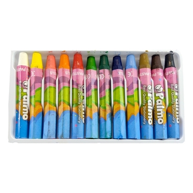 پاستل روغنی 12 رنگ پالمو کد 2202