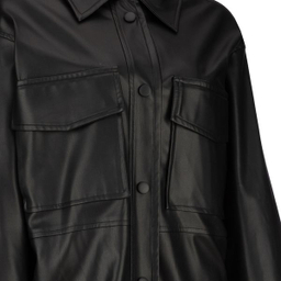 کت چرم زنانه سرژه مدل 232129 رنگ مشکی