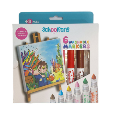 ماژیک رنگ آمیزی 6 رنگ اسکول فنس مدل قابل شست و شو