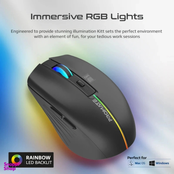 ماوس بی سیم پرومیت مدل KITT RGB