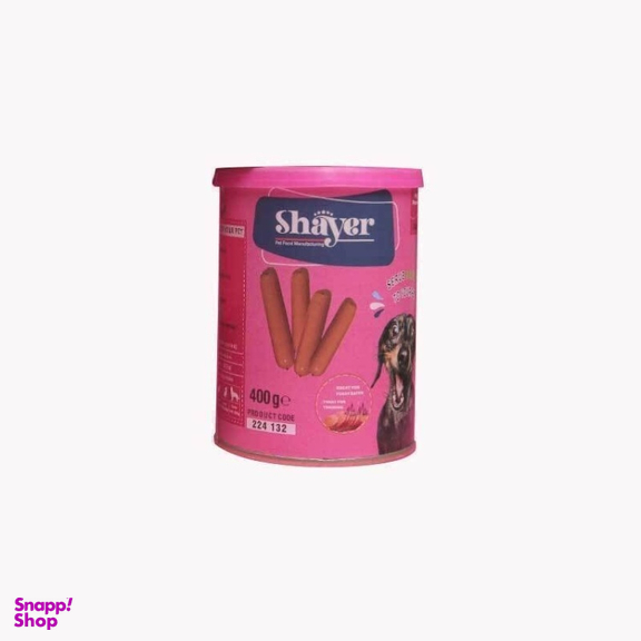 کنسرو سوسیس سگ شایر طعم دودی در سس وزن 400 گرم