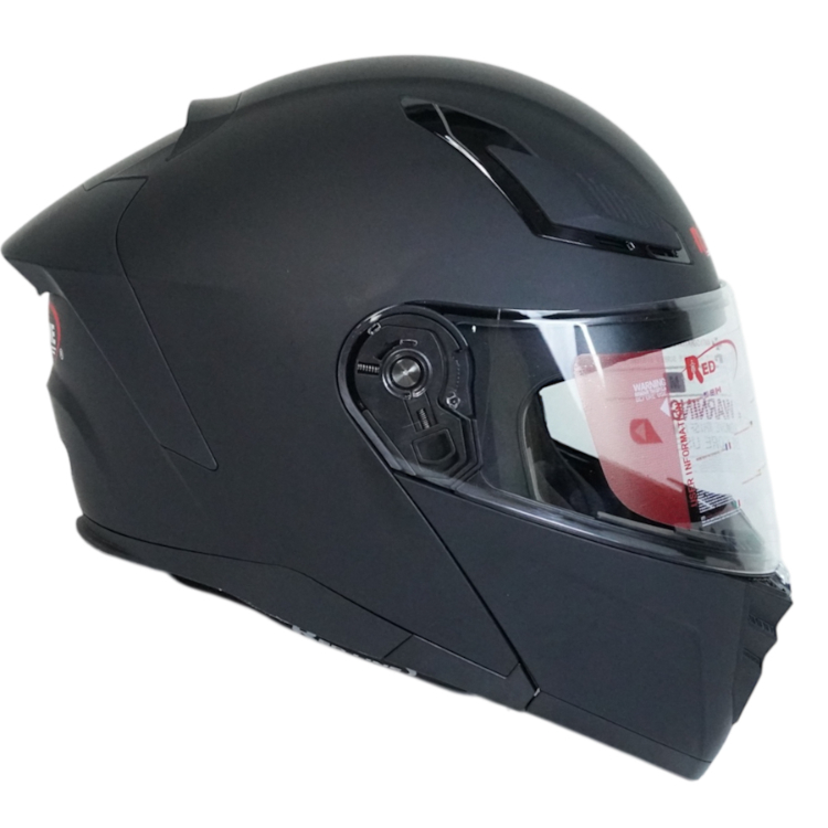 کلاه کاسکت فک متحرک رد لاین کد 960 رنگ مشکی مات به همراه کاور