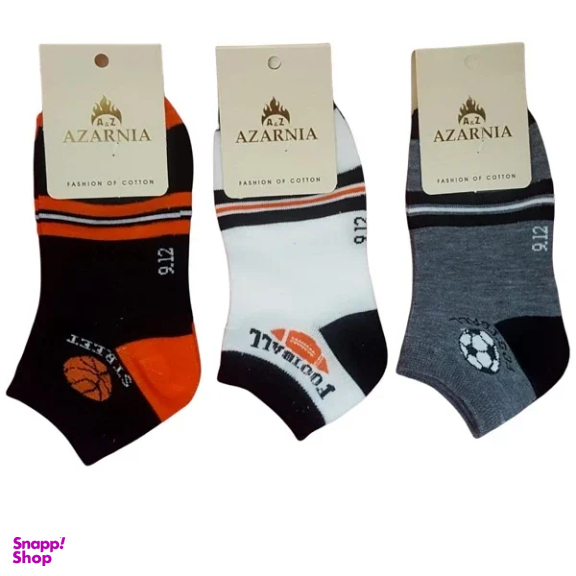 جوراب پسرانه ای اند زد مدل توپ مجموعه 3 جفتی