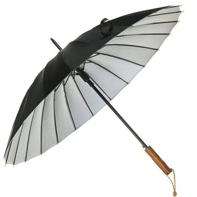 چتر 24 فنره دسته چوبی مدل تانک کد 738