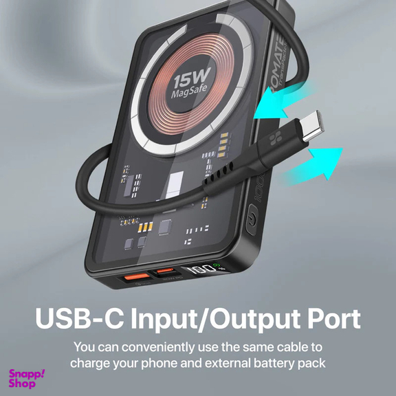 پاوربانک بی سیم پرومیت مدل TRANSPACK-10 ظرفیت 10000 میلی آمپر ساعت