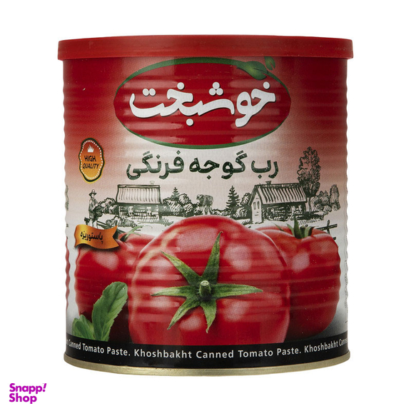 رب گوجه فرنگی خوشبخت وزن 800 گرم