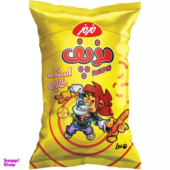 اسنک طلایی بزرگ مزپف مزمز وزن 60 گرم