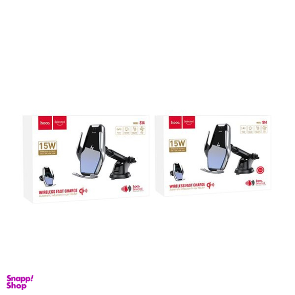 پایه نگهدارنده و شارژر بی سیم گوشی موبایل هوکو مدل S14 WIRELESS 15W