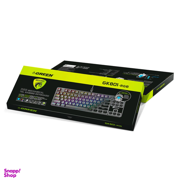 کیبورد گیمینگ مکانیکال گرین مدل GK801-RGB