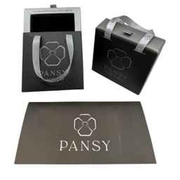 پلاک گردنبند طلا 18 عیار زنانه پانسی طرح انتزاعی مدل PE548