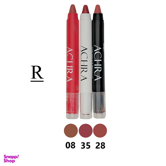 رژ لب جامد جامد مخملی آچرا مدل R مجموعه 3 عددی