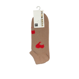 جوراب زنانه مچی پشمی طرح قلب کد 24243