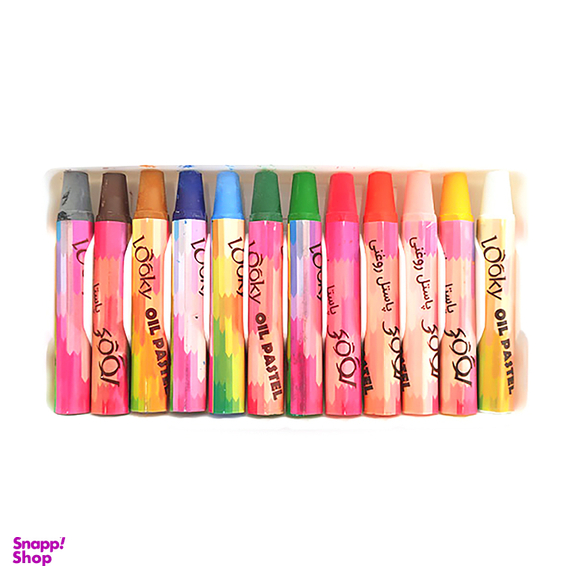 پاستل روغنی 12 رنگ لوکی کد 8012