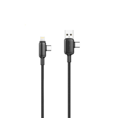 کابل تبدیل Type-C / USB / Lightning اوی مدل CL-181 60W طول 1 متر