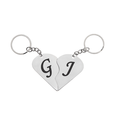 جاکلیدی گیلواره زراوشان مدل قلب دو تکه حرف G J