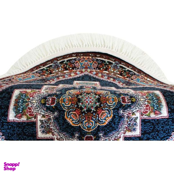 فرش ماشینی گرد مدل ناردون 101 رنگ سرمه ای