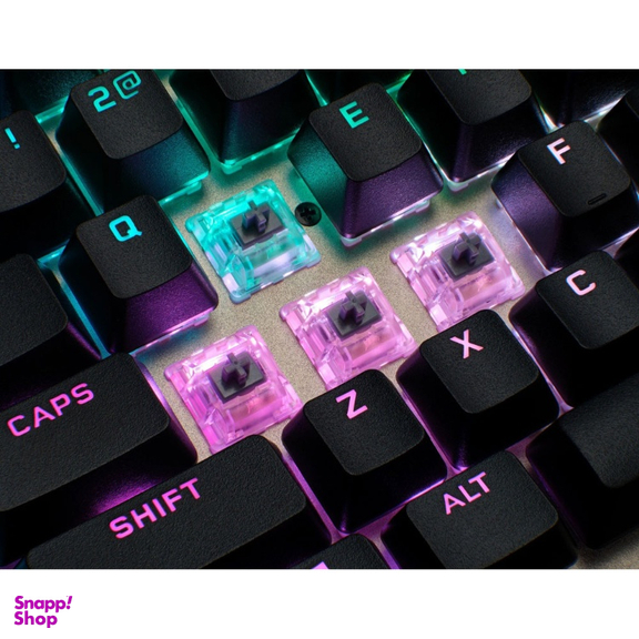 کیبورد باسیم مکانیکال مخصوص بازی کورسیر مدل K100 RGB Midnight Gold
