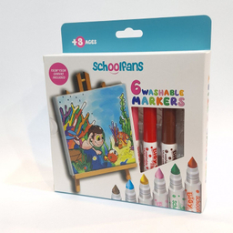 ماژیک رنگ آمیزی 6 رنگ اسکول فنس مدل قابل شست و شو