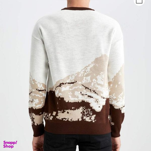 پلیور مردانه دفکتو مدل تریکو دولایه over size