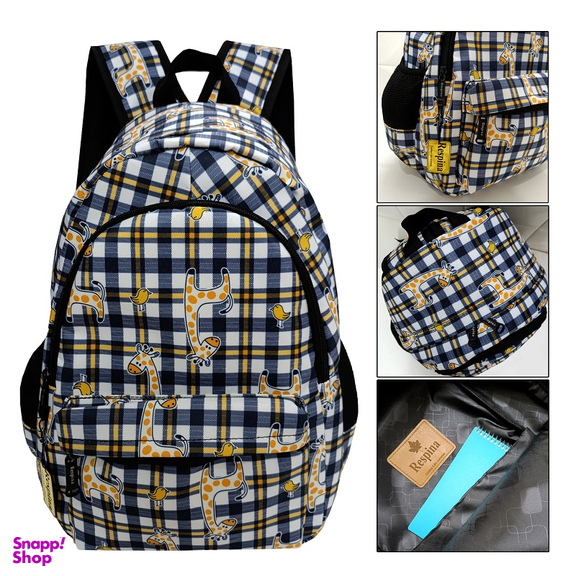 کیف مدرسه رسپینا مدل زرافه giraffe به همراه جا مدادی