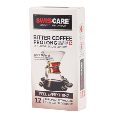 کاندوم سوییس کر مدل Coffee Prolong بسته 12 عددی