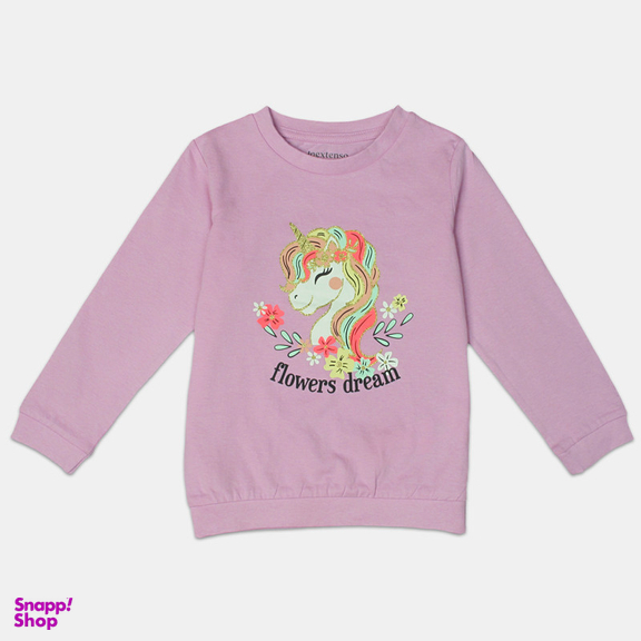 ست تی شرت و شلوار دخترانه اینکس تنسو مدل تک شاخ flowers-02