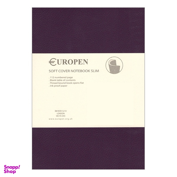 دفتر 60 برگ یوروپن مدل Soft Cover Notebook Slim
