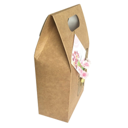 پاکت هدیه کرافت روسی طرح دسته گل