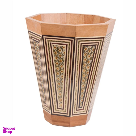 ست جعبه دستمال کاغذی و جاکاردی و سطل خاتم کاری هنرلوکس کد tp3