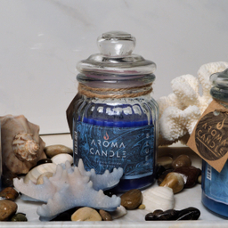 شمع معطر آروما کندل رایحه ادکلن Blue Chanel وزن 400 گرم