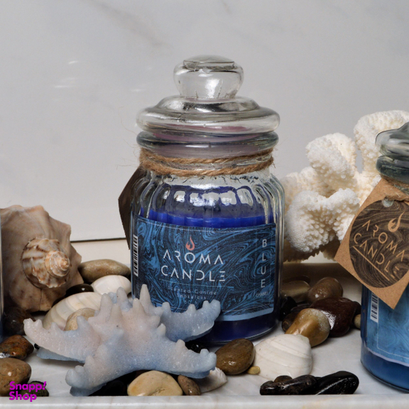 شمع معطر آروما کندل رایحه ادکلن Blue Chanel وزن 400 گرم