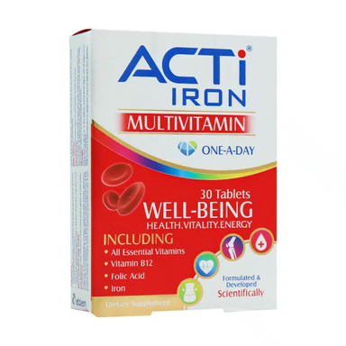 قرص اکتی آیرون ابیان دارو بسته 30 عددی