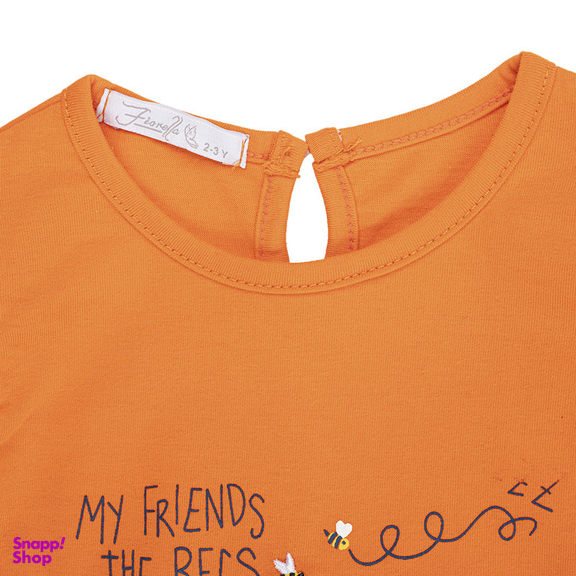 ست تاپ و شلوارک دخترانه فیورلا مدل کندوی عسل کد 35017