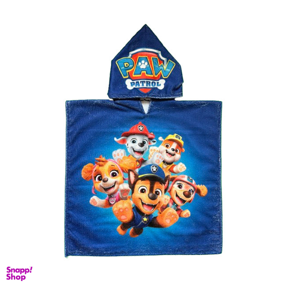 حوله پالتویی کودک مدل پانچو طرح paw patrol سایز 57×57 سانتی متر
