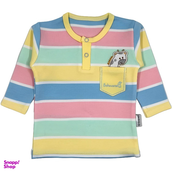 بلوز نوزادی آستین بلند به آوران طرح زرافه